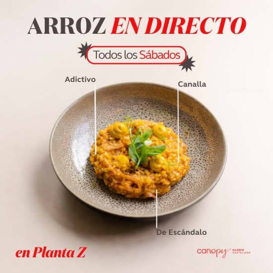Saturday Rice en la terraza planta Z del hotel Canopy Madrid Castellana