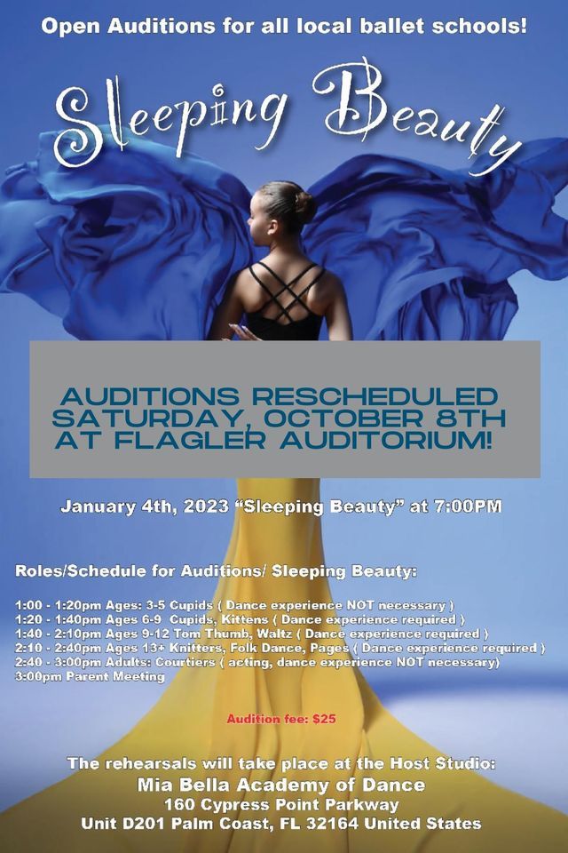 Sleeping Beauty, State Ballet of Ukraine Dance Auditions | Flagler Auditorium, Palm Coast, FL Sleeping Beauty, State Ballet of Ukraine Dance Auditions | Flagler Auditorium, Palm Coast, FL