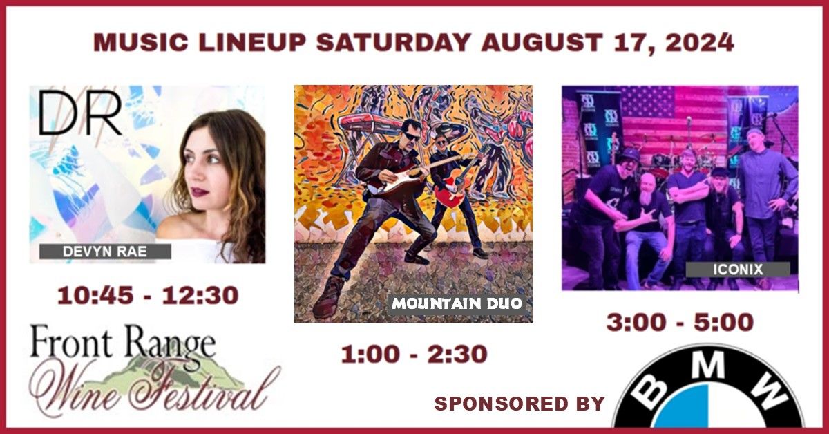 Mountain Duo at Windsor Wine Fest Main Park, Windsor, CO August 17