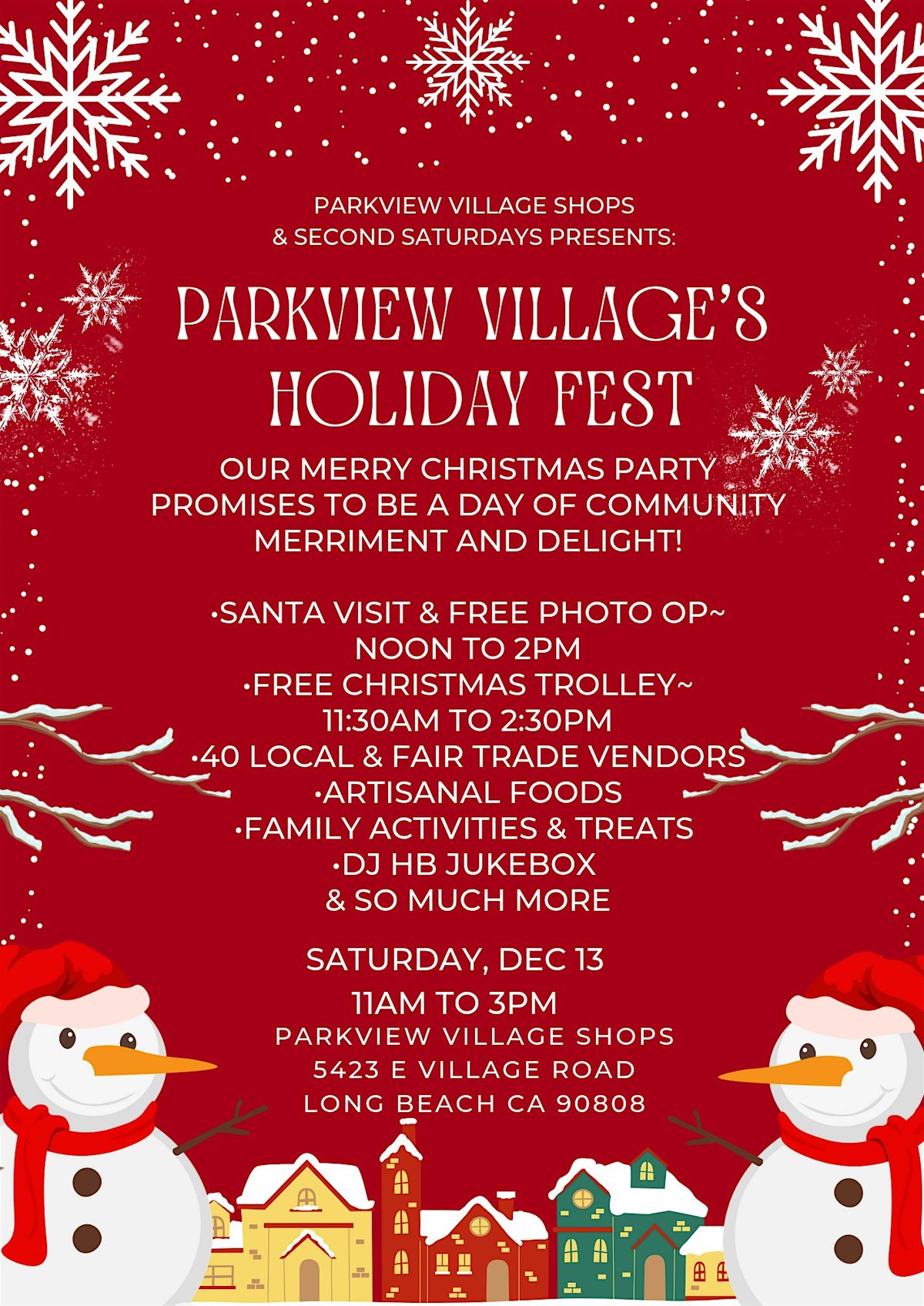 Parkview Village Holiday Festival \u2022 Long Beach