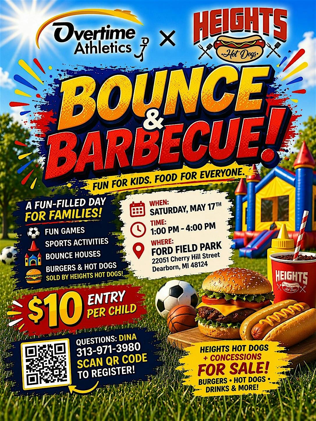 Overtime Athletics x Heights Hot Dogs| BOUNCE & BBQ! TICKETS LIVE MAY 1ST