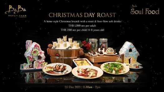 Christmas Dinner Hua Hin 2022 Christmas Day: A Home-Style Christmas Brunch With A Roast | Baba Beach Club Hua  Hin By Sri Panwa, Cha-Am, Pe | December 25, 2021