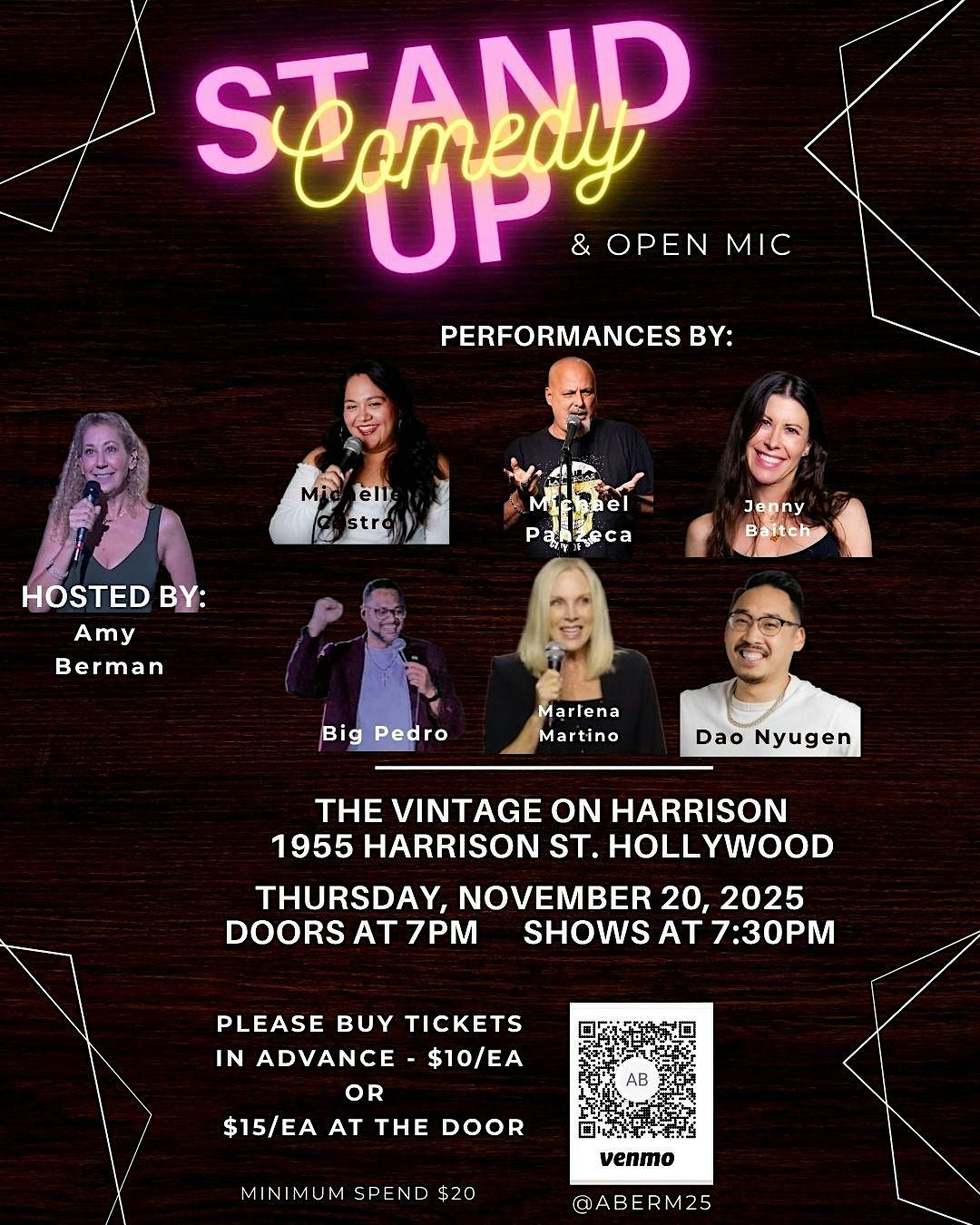 Comedy Show at The Vintage on Harrison