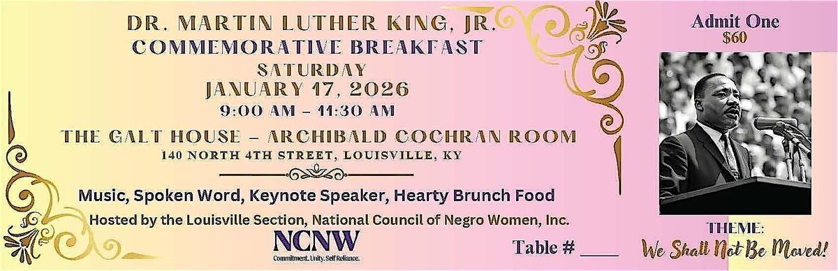 Dr. Martin Luther King, Jr. Commemorative Breakfast 2026