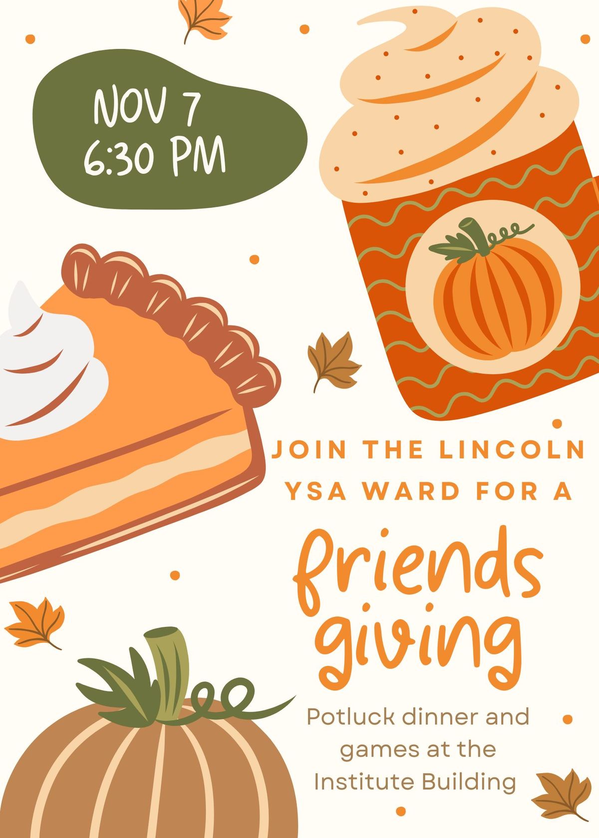 YSA Ward Friendsgiving