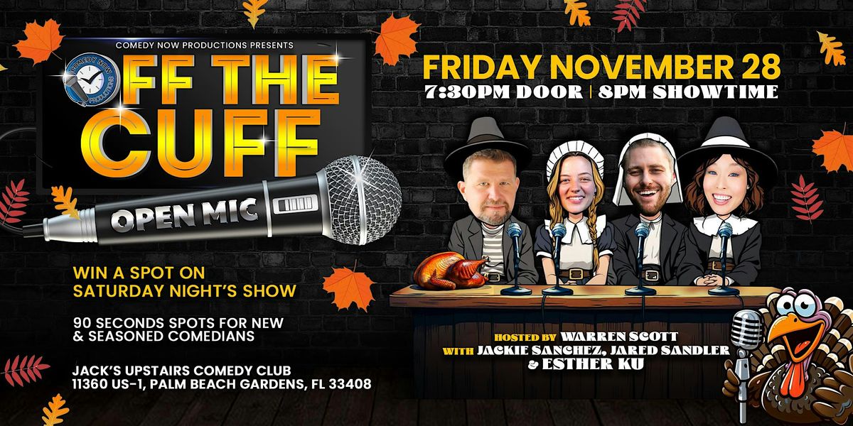 Off The Cuff - Comedy Reality Event With Panelist Esther Ku & Jared Sandler