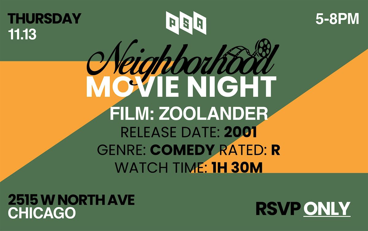 PSA Movie Night : Zoolander