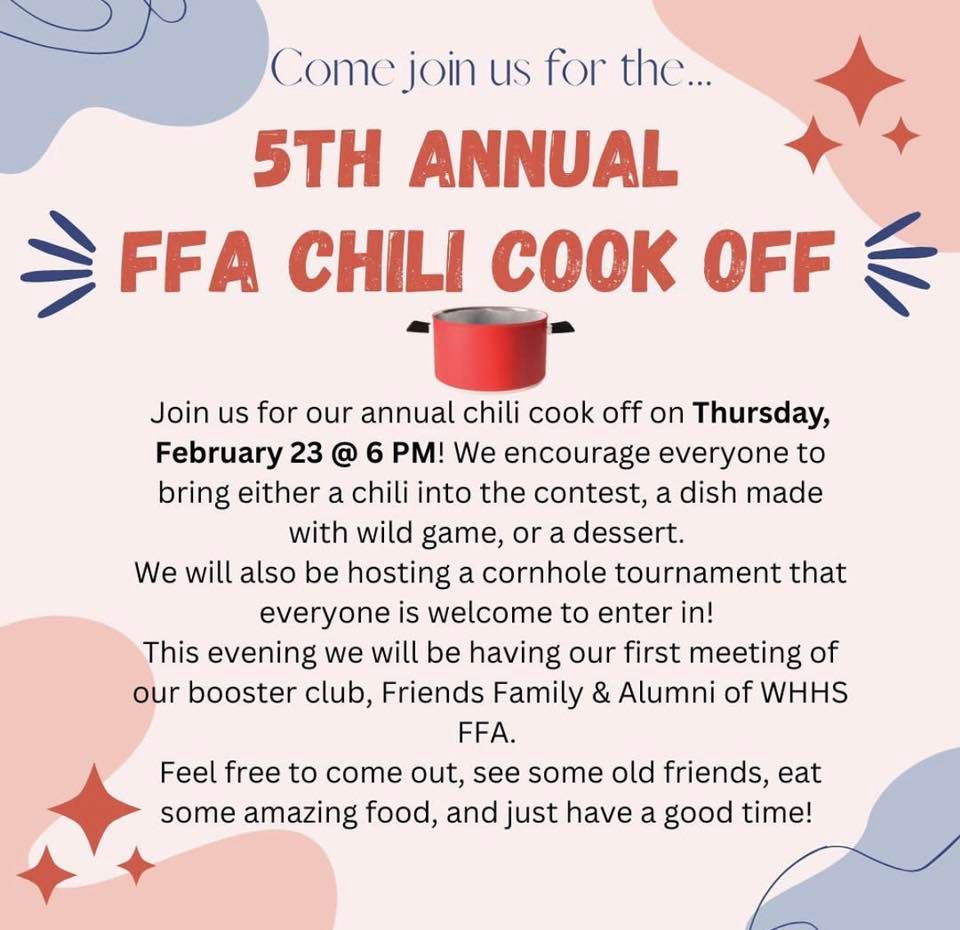 5th Annual Chili/wildlife Dish Cook Off & Cornhole Tournament | Western ...