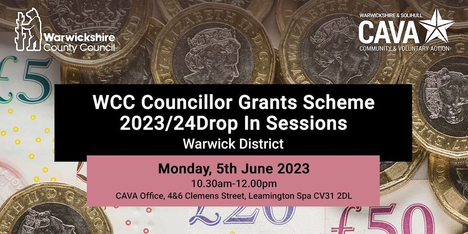 WCC Councillor Grants Scheme 2023/24 Drop In Sessions - Warwick ...