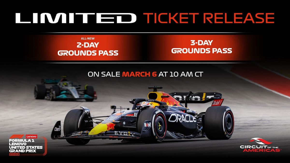 Formula 1 2023 US Grand Prix 2 Day Pass Circuit of The Americas