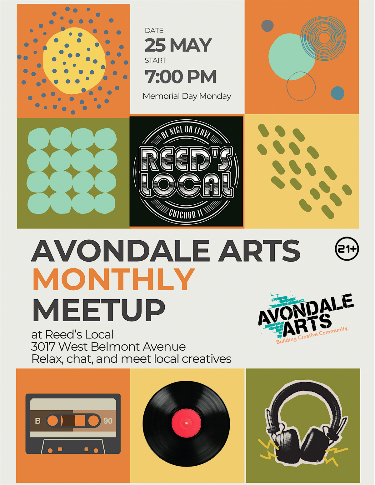 Avondale Arts May Monthly Meetup at Reed\u2019s Local
