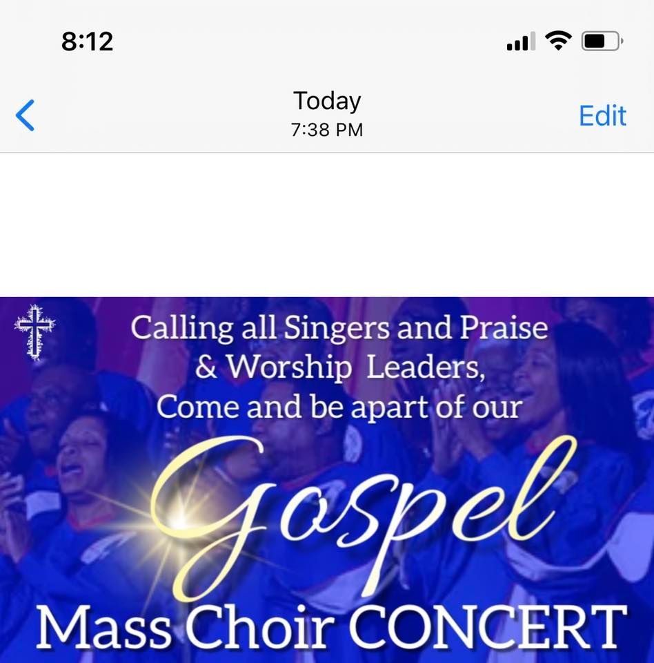 Mass Choir Concert The Open Door, Charleston, WV November 20, 2022