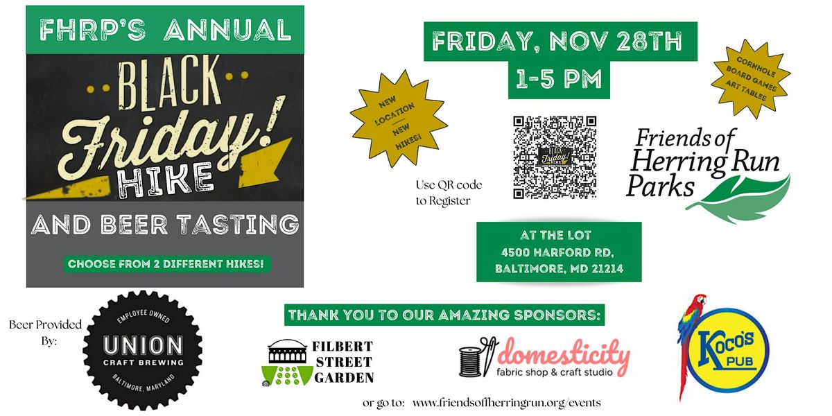 FHRP's Annual Black Friday Hike & Beer Tasting