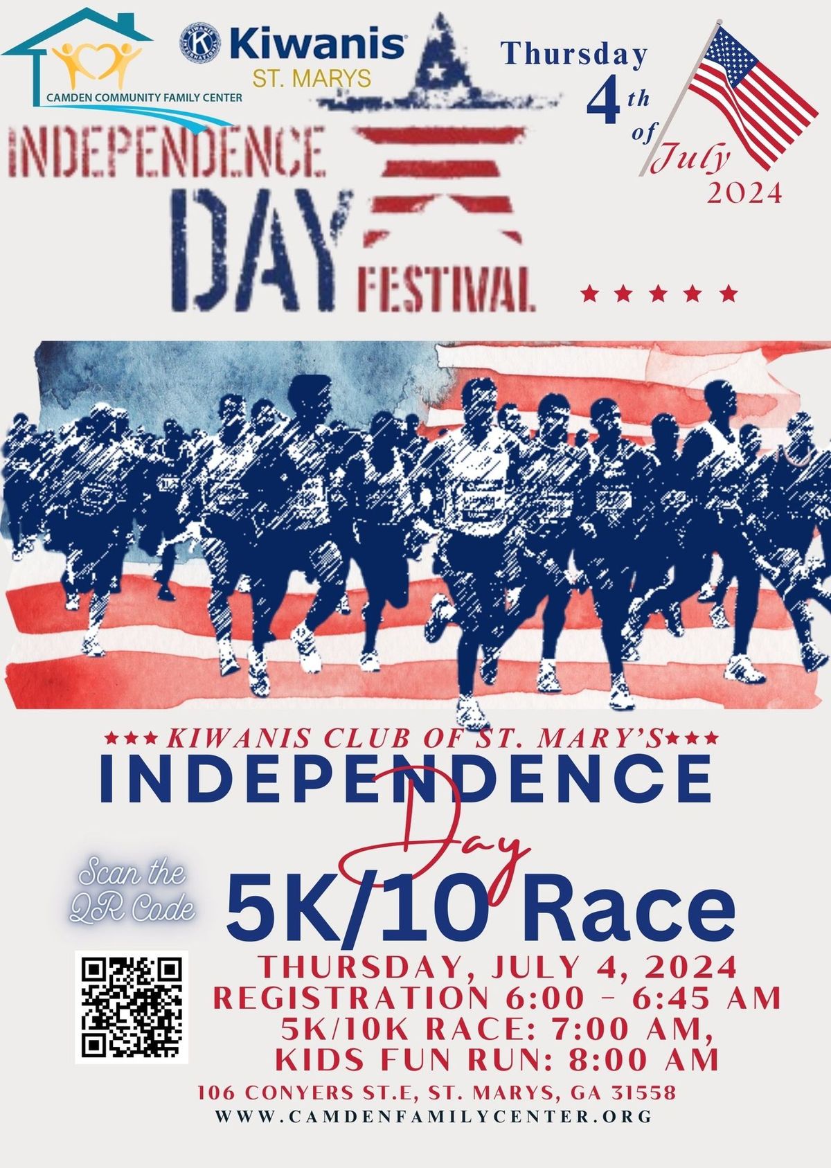 Independence Day Festival 5K/10K Run/Walk | St. Marys Methodist Church ...