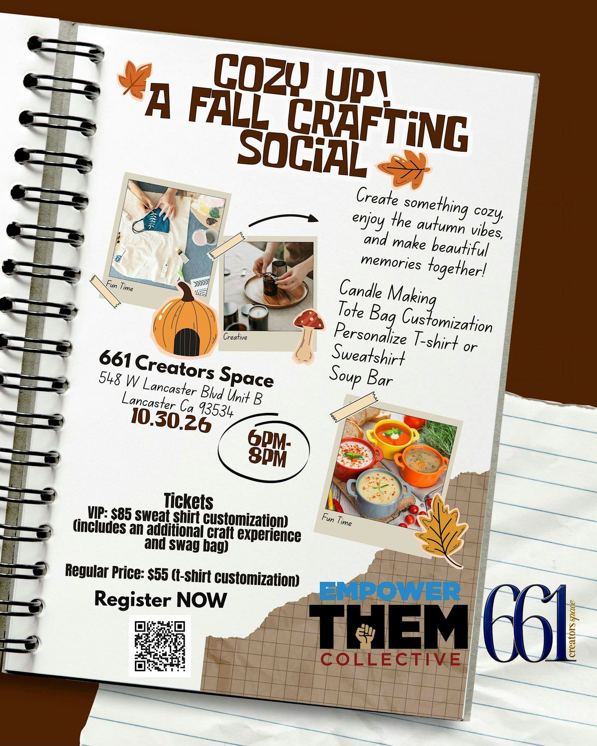 Cozy Up: A Fall Crafting Social at 548 W Lancaster Blvd unit b on 30th ...