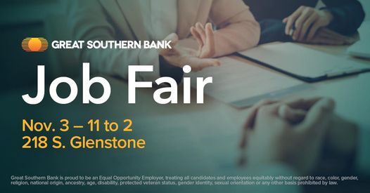Jobs In Springfield Mo Job Fair - Great Southern Bank at S Glenstone Ave, Springfield, MO ...