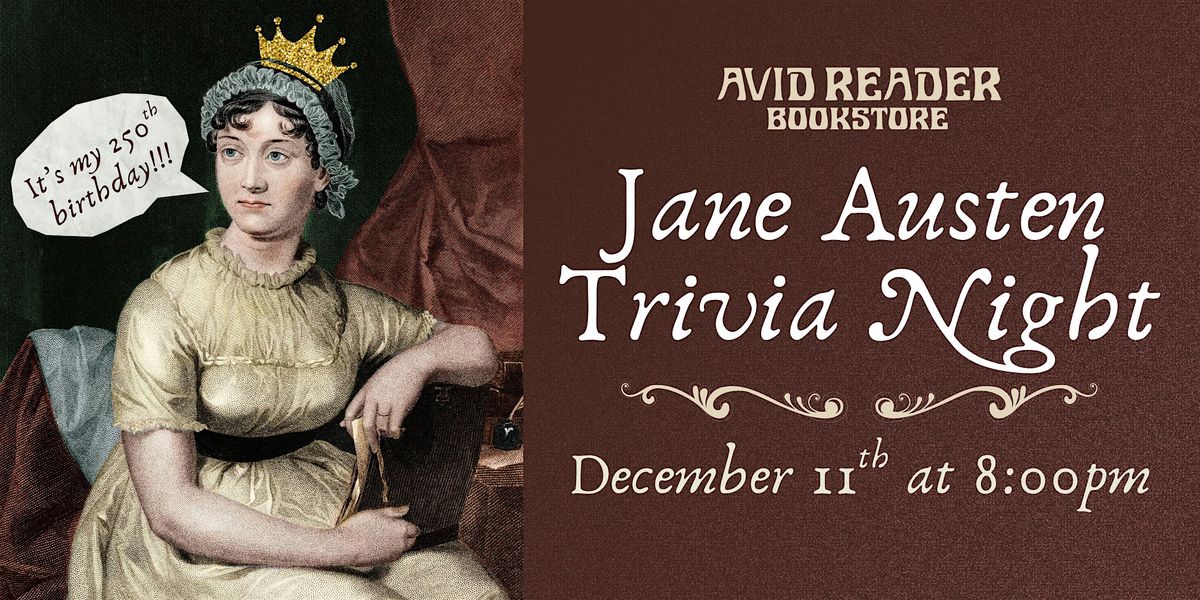 Jane Austen Trivia Night