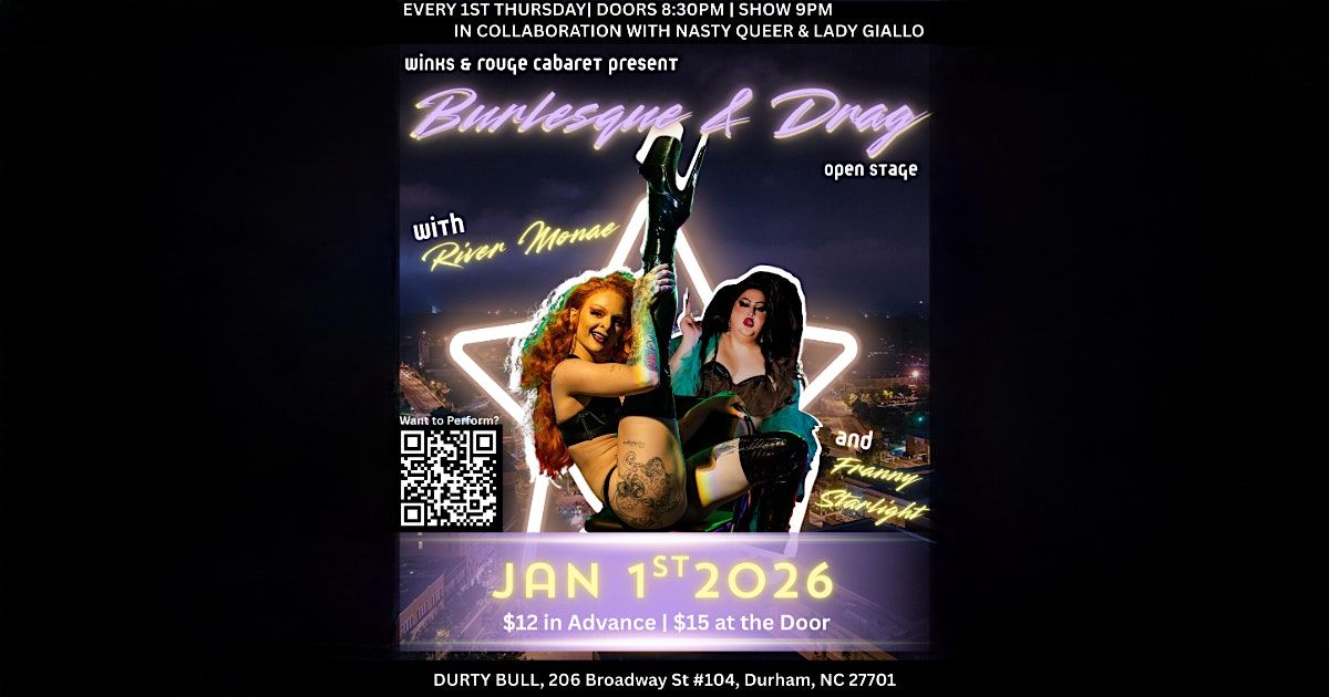 The Winks & Rouge Cabaret Burlesque and Drag Open Stage