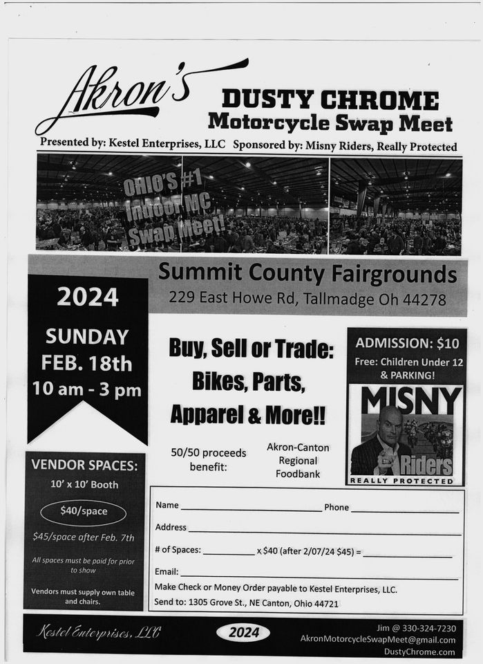 Akron Motorcycle Swap Meet Summit County Fairgrounds, Tallmadge, OH