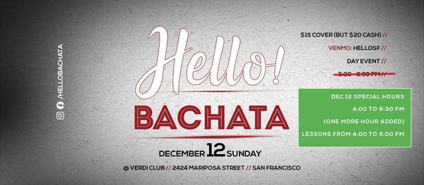 Hello! Bachata - December 2021