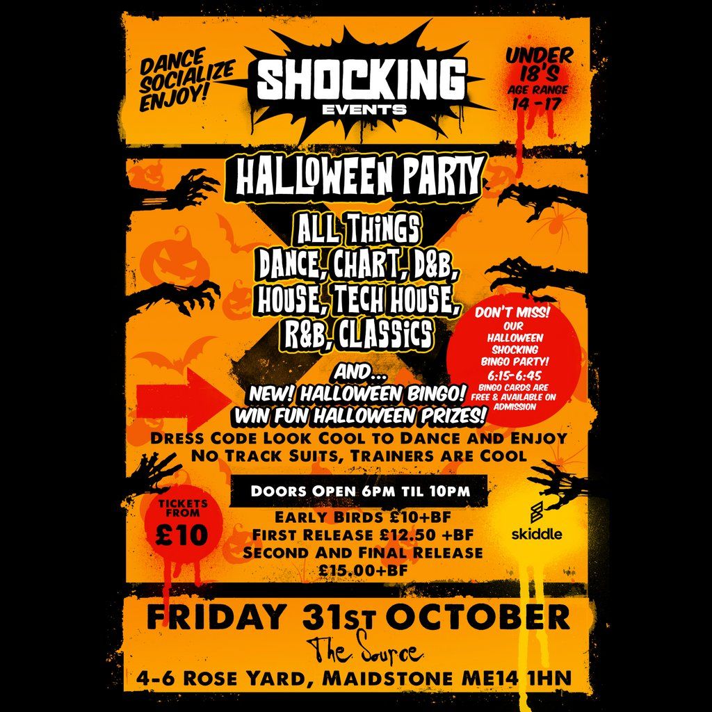 SHOCKING Halloween Under 18s Dance Event, Friday 31st of October