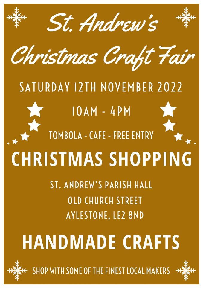 St. Andrews Christmas Craft Fair 2022 St Andrews Parish Hall