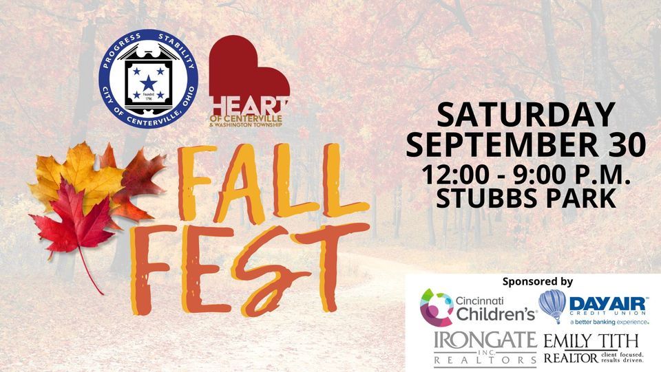 2023 Centerville Fall Fest Leonard E Stubbs park, West Carrollton, OH