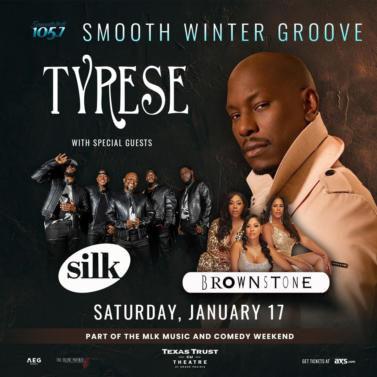 MLK Smooth Winter Groove: Tyrese  Silk & Brownstone