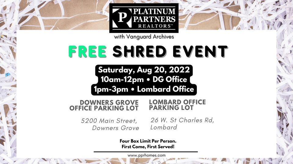FREE SHRED EVENT 5200 Main St, Downers Grove, IL 605154648, United