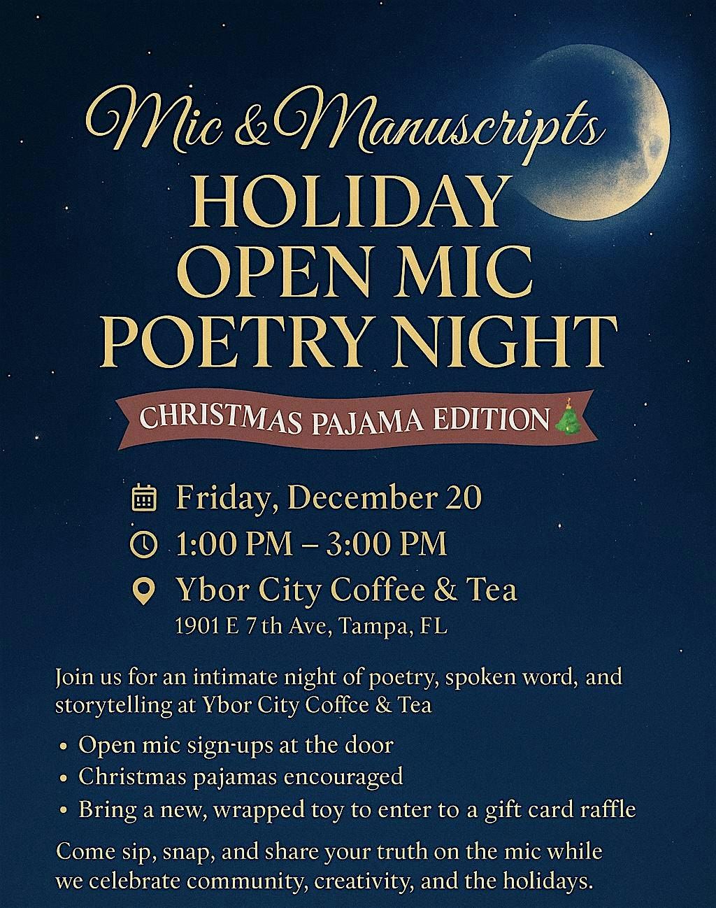 Mic & Manuscripts open Mic Night