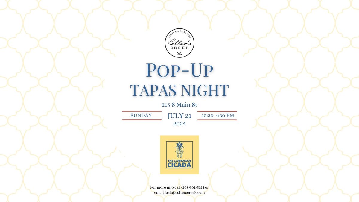 Pop Up Tapas Night With The Clamorous Cicada 