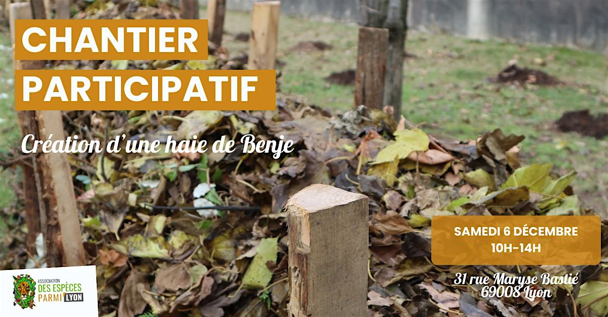 Chantier participatif de cr\u00e9ation d'une haie s\u00e8che