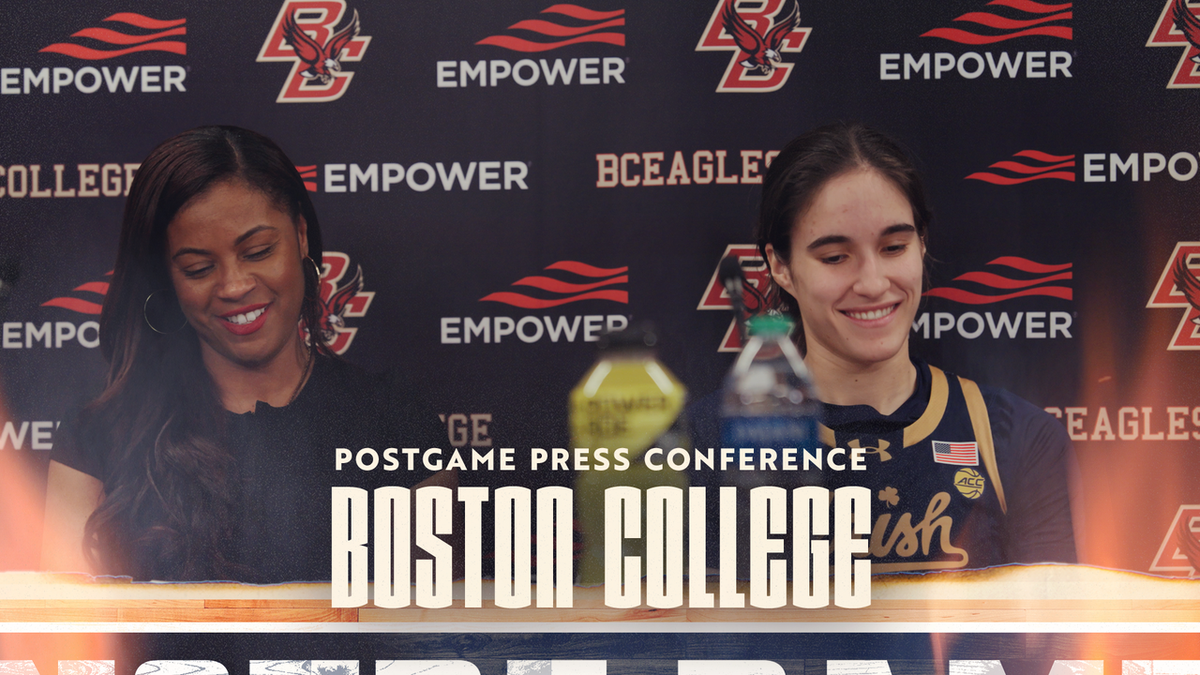 Boston College Eagles at Notre Dame Fighting Irish Womens Basketball