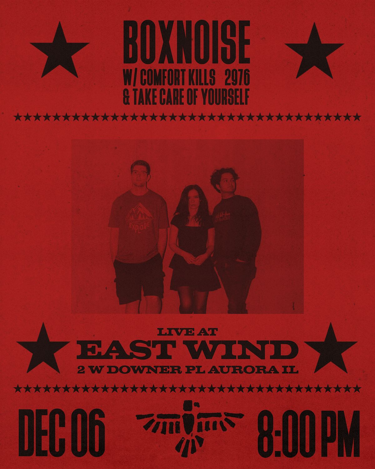 BoxNoise, Comfort Kills, 2976, Take Care of Yourself live at East Wind