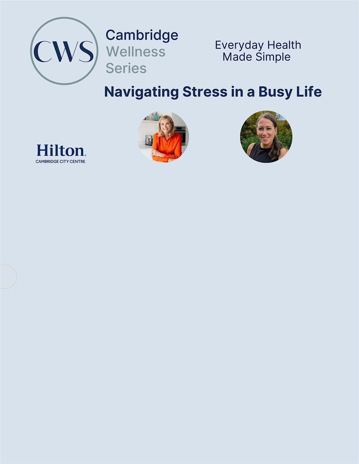 Cambridge Wellness Series: Navigating Stress in a Busy Life