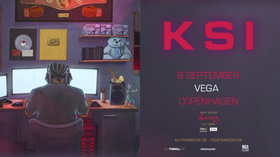 F\u00e5 billetter! KSI - 8. september - VEGA