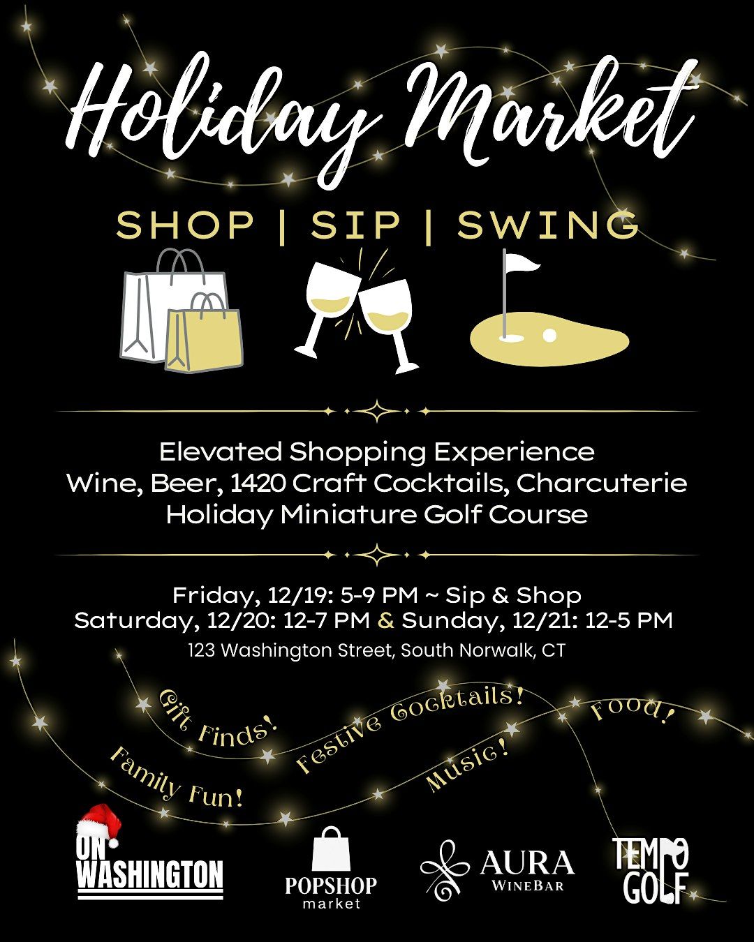 Holiday Mini Golf @ Shop, Sip & Swing OnWashington
