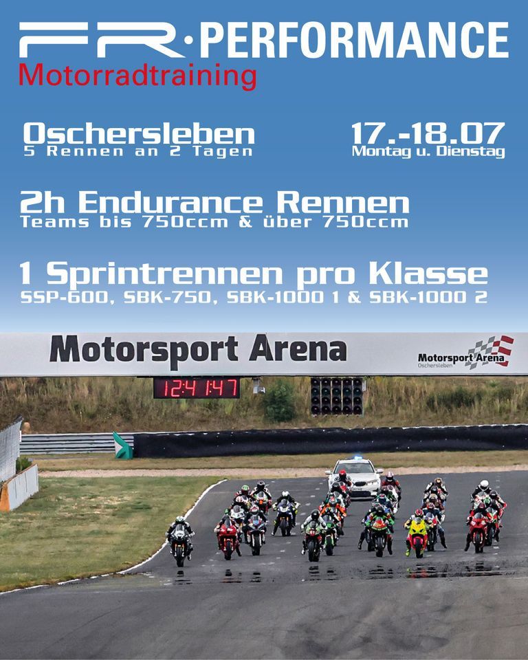 Motorsportarena Oschersleben Motorrad Renntraining & Cup