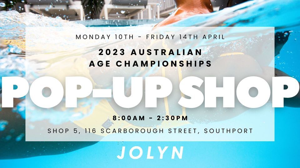 JOLYN Popup Shop // GOLD COAST 2023 Australian Age Swimming Champs