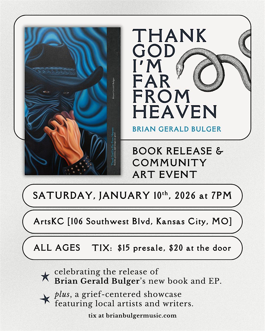 THANK GOD I'M FAR FROM HEAVEN: Book Release & Community Art Event