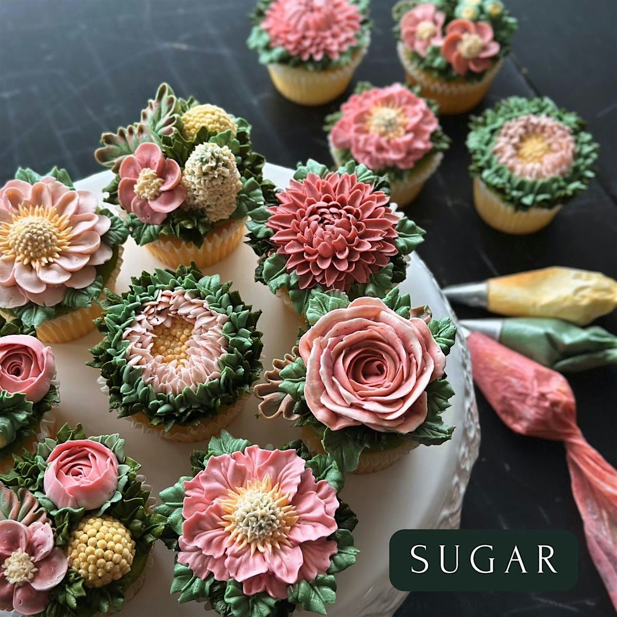 Buttercream Floral Design Cupcake Class - June 14