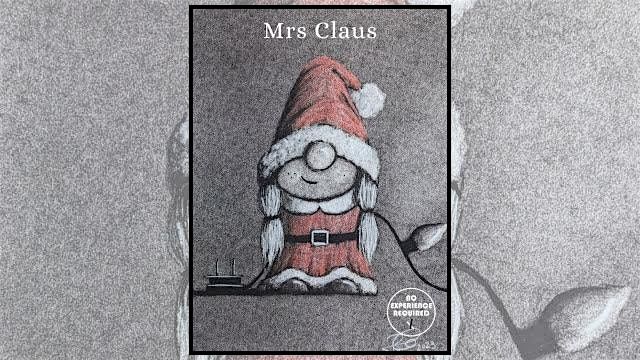 Charcoal Event "Mrs. Claus" in Wisconsin Dells