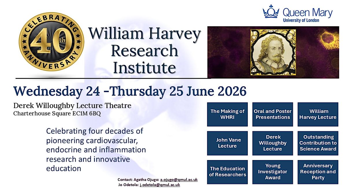 William Harvey Research Institute 40th Anniversary Conference