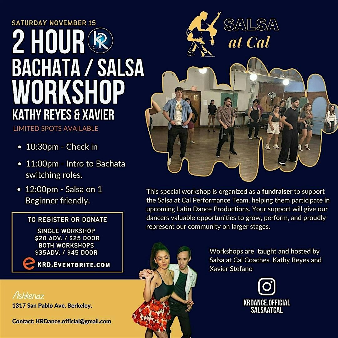 Bachata and Salsa workshop, a 2 hour experience.