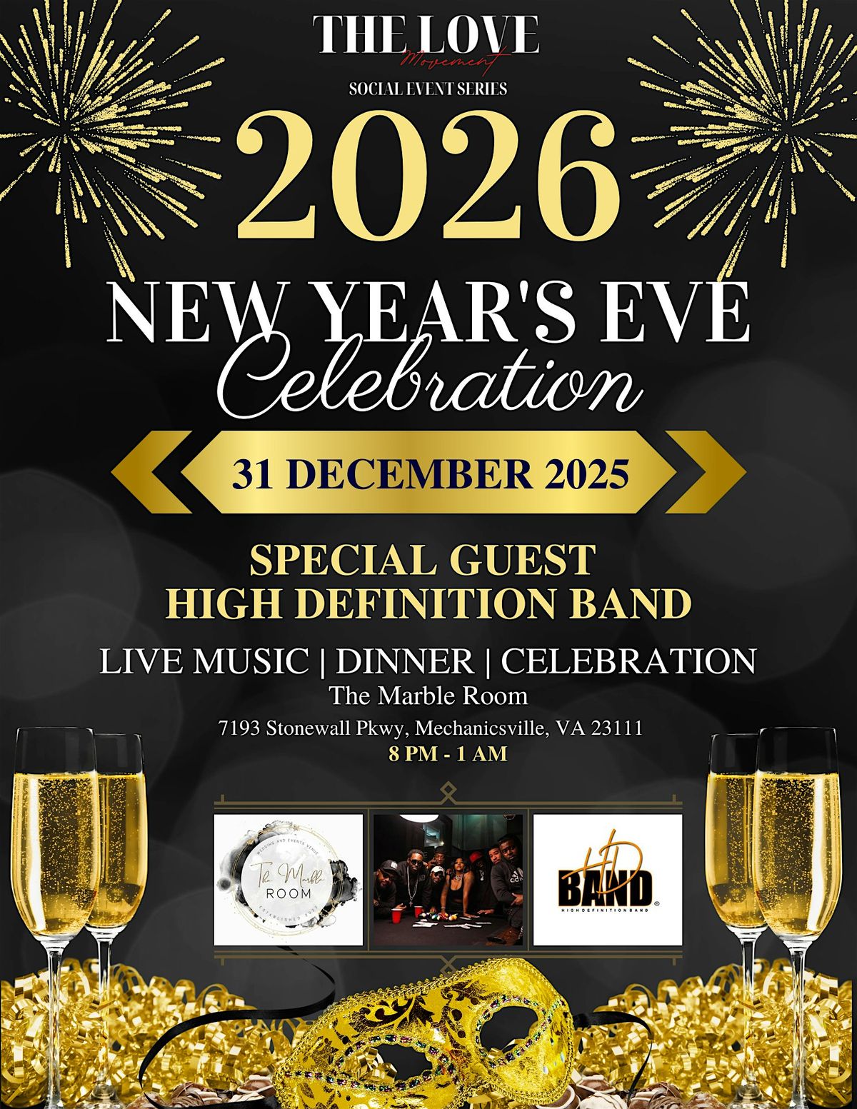 NYE Celebration Presented by The Love Movement Social Event Series