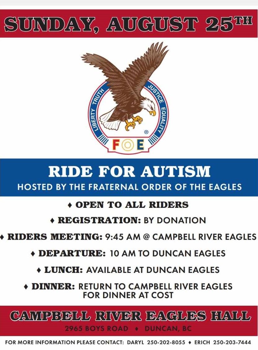 Ride for Autism Duncan Eagles August 25, 2024