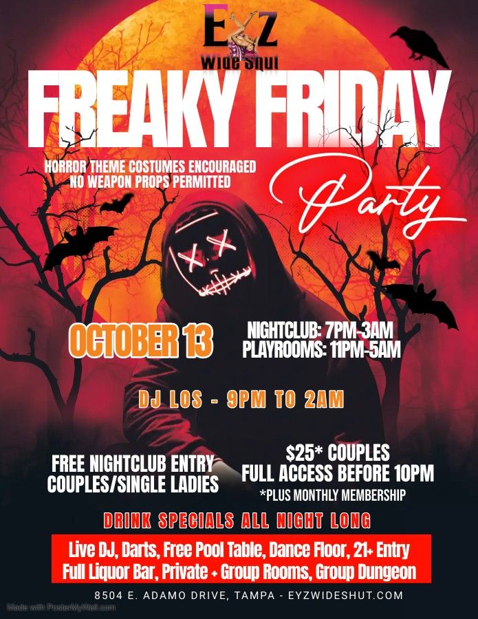 Freaky Friday Party | Eyz Wide Shut Nightclub, Tampa, FL | October 13 ...
