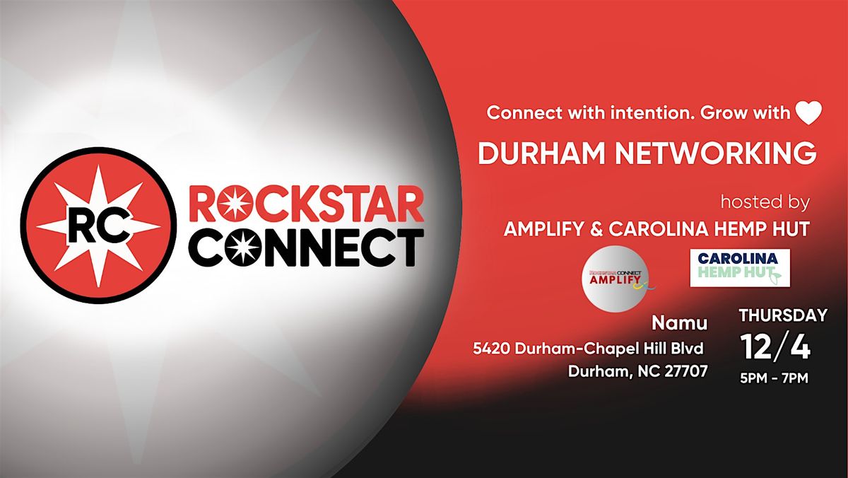 Free Durham Rockstar Connect Networking Event (December, NC)