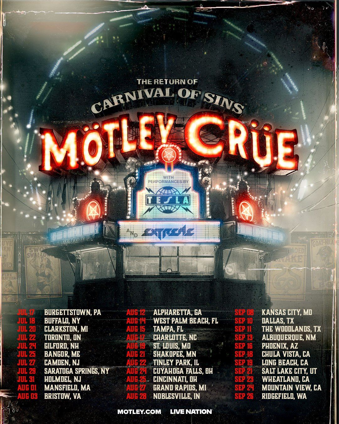 Motley Crue at Maine Savings Amphitheater