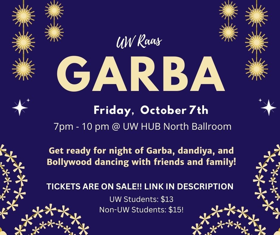 UW Garba 2022 University of Washington, Seattle, WA October 7, 2022